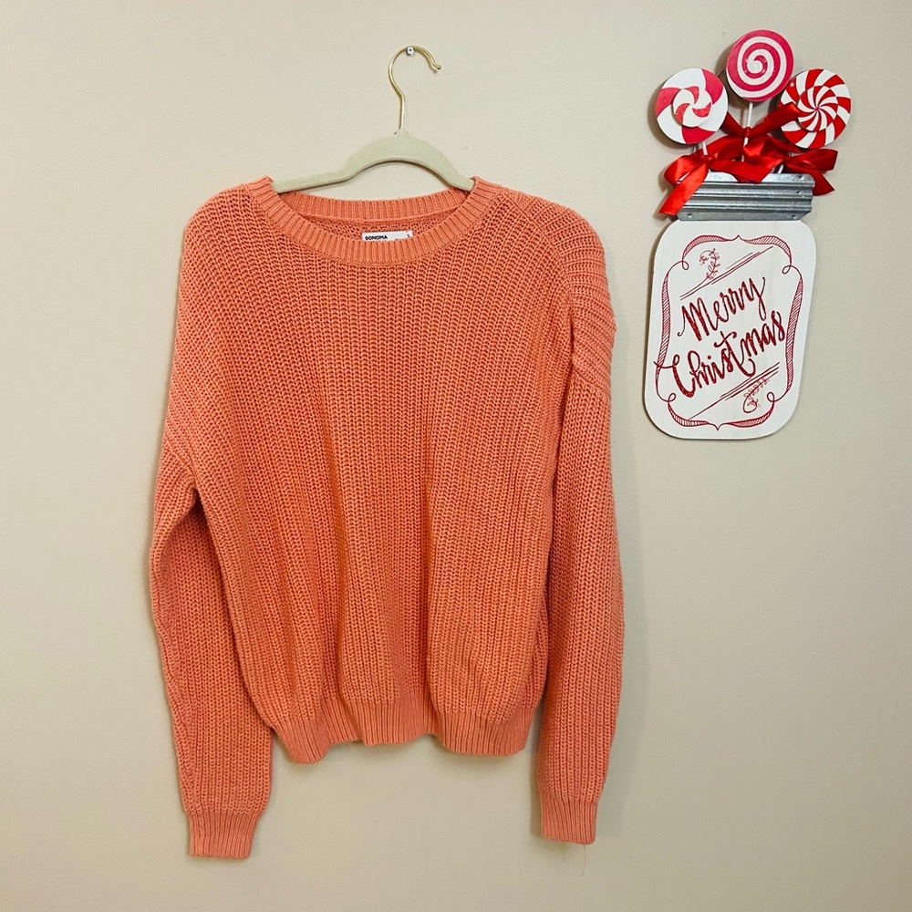 Sonoma Coral Knit Sweater